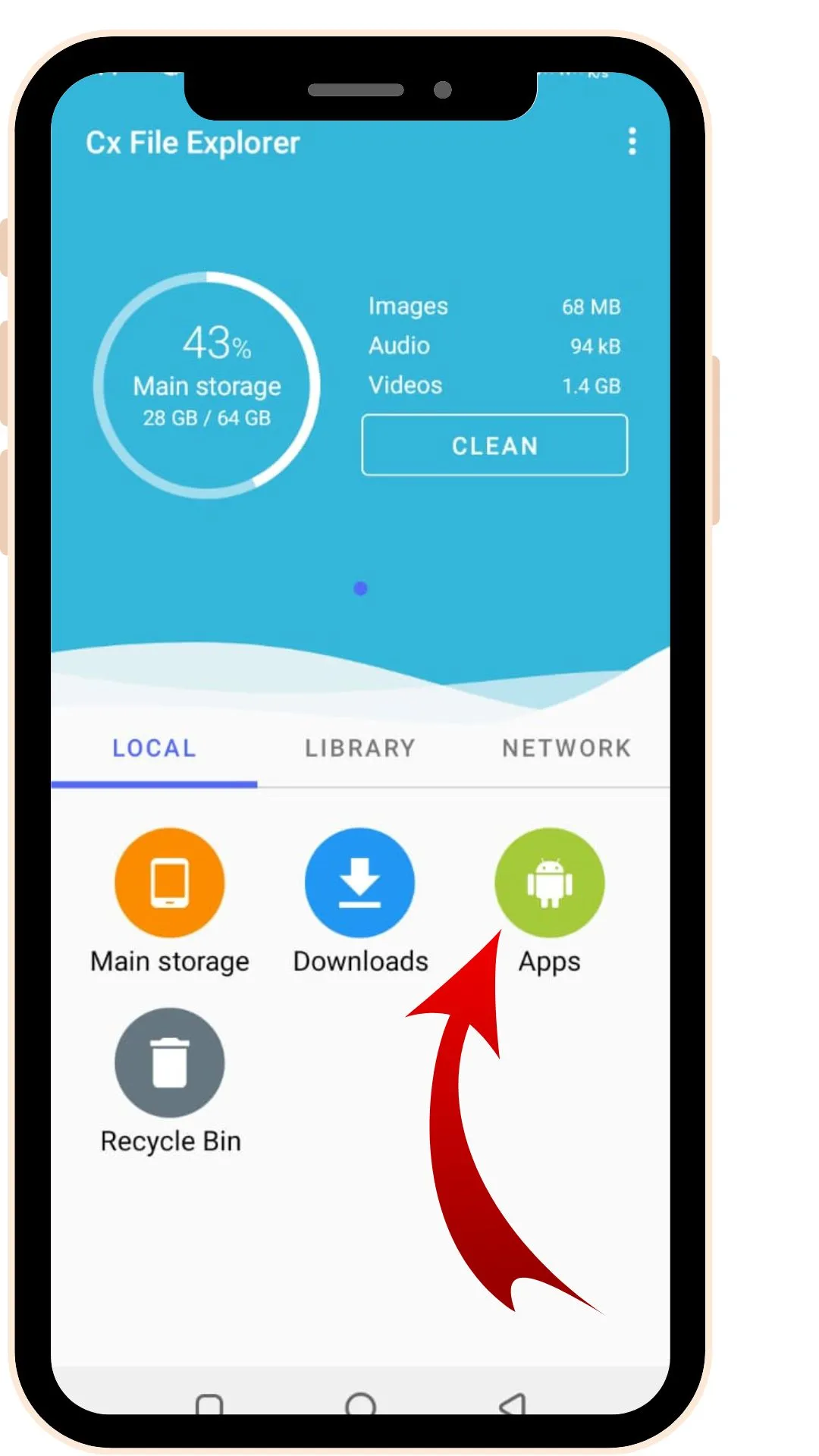 Cx File Explorer Apps Management