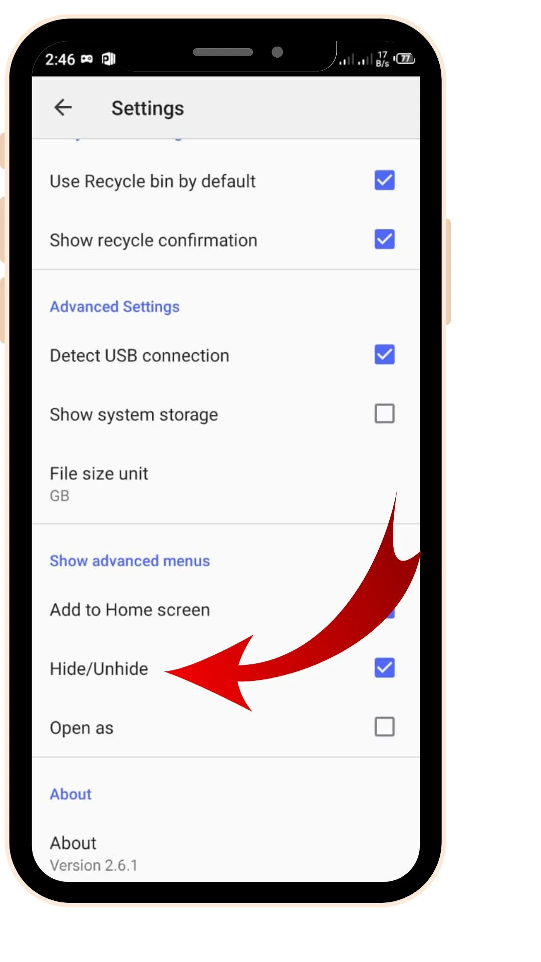 Cx File Explorer Hide and Unhide Files