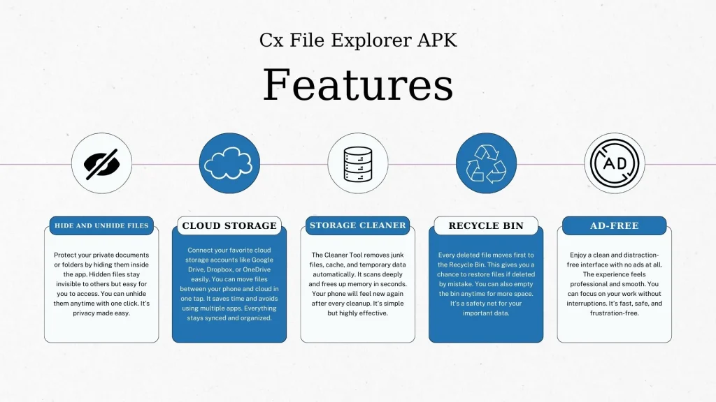 Cx file explorer features
