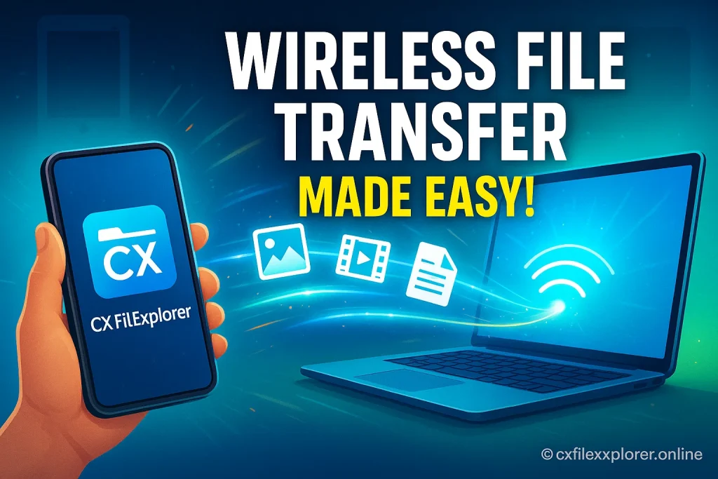 Transfer Files Wirelessly Using CX File Explorer