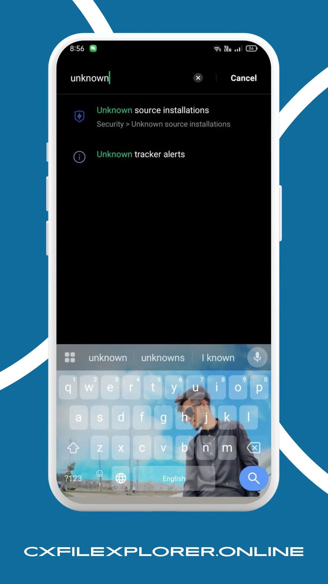 search unknown sources