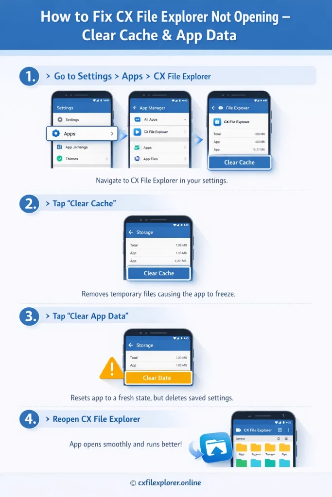 Clear Cache and App Data