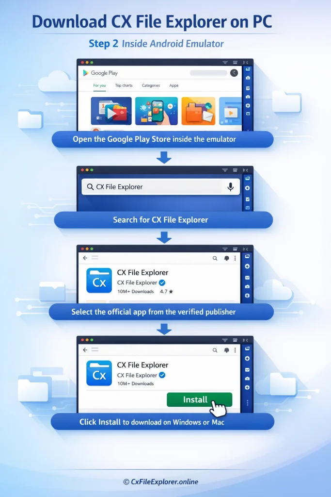 Step 2: Download CX File Explorer APK