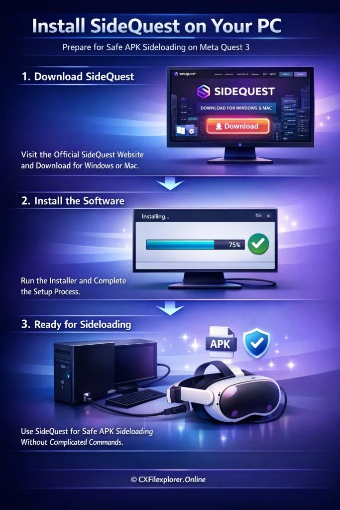 Step 2: Install SideQuest on Your PC