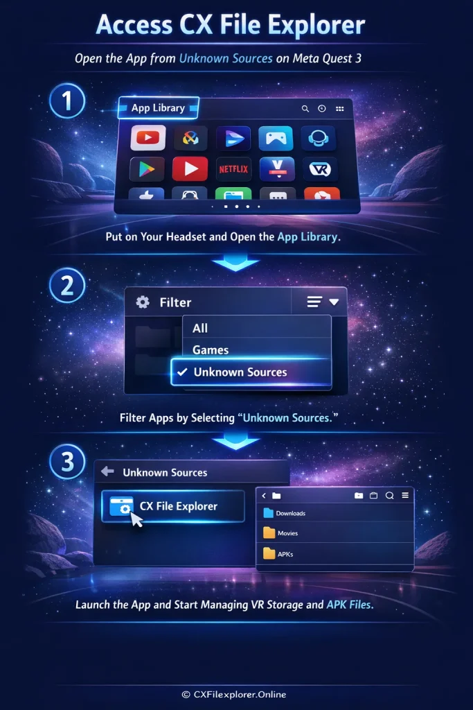 Step 6: Access CX File Explorer from Unknown Sources