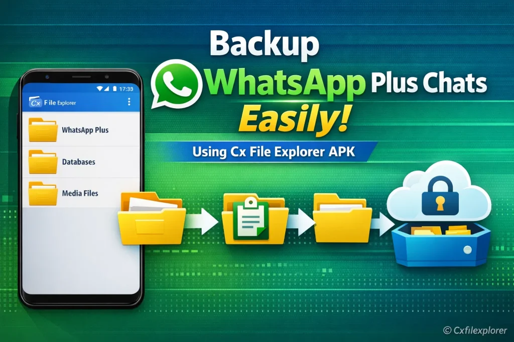 Backup WhatsApp Plus Chats Easily with Cx File Explorer 2026